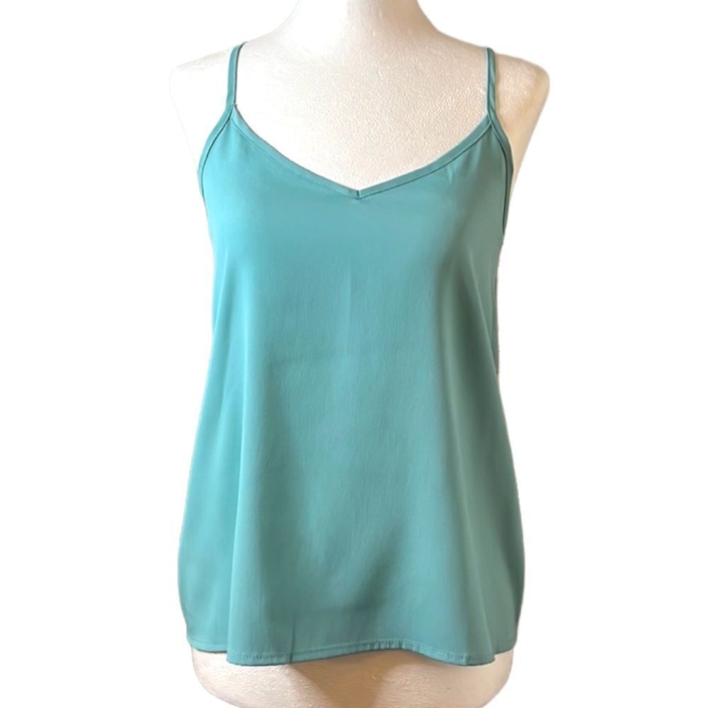 𝅺hollister light blue crisscross back bare shoulder camisole lightweight SZ XS